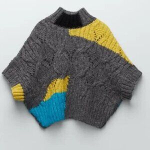 $69 ZARA COLORBLOCK KNIT SWEATER! NEVER WORN